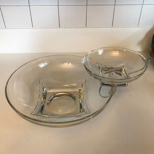 Vintage Hazel-Atlas, Mid Century Modern Chip&Dip Set. Colony design